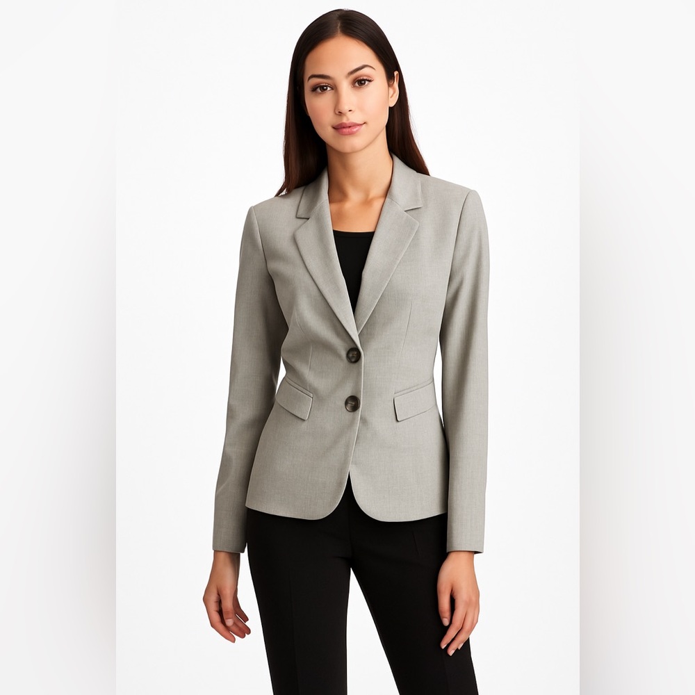 The Limited Light Gray Blazer | 2-Button Fitted Career Jacket | Size 2